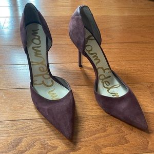 Sam Edelman purple suede heels